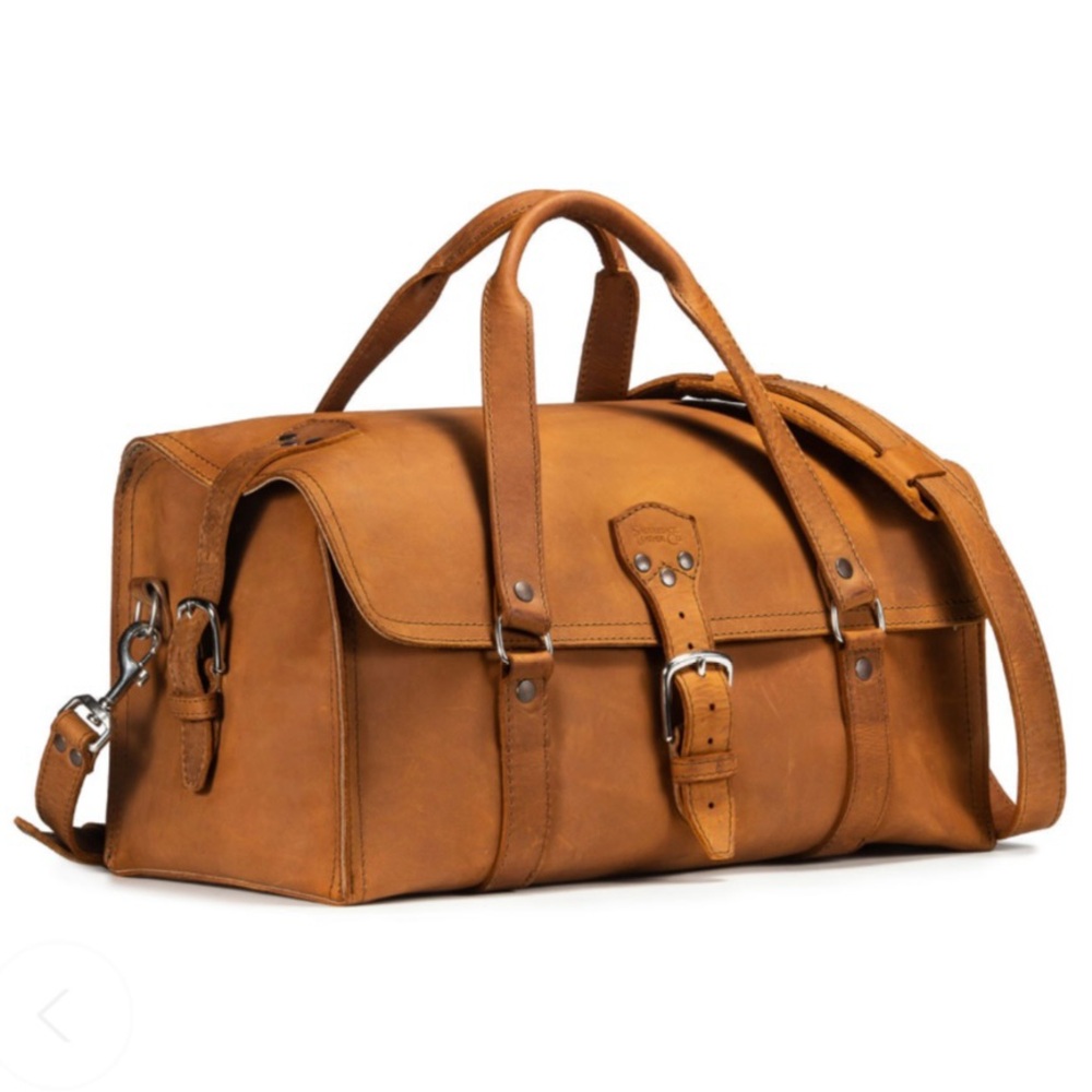 Saddleback leather three strap leather duffle, used a few times.